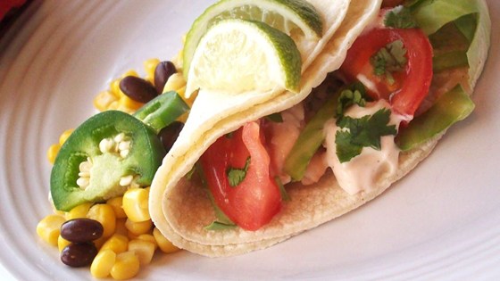 Cooking Health Grilled Fish Tacos with Chipotle-Lime Dressing