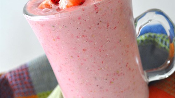 Cooking Health Strawberry Oatmeal Breakfast Smoothie