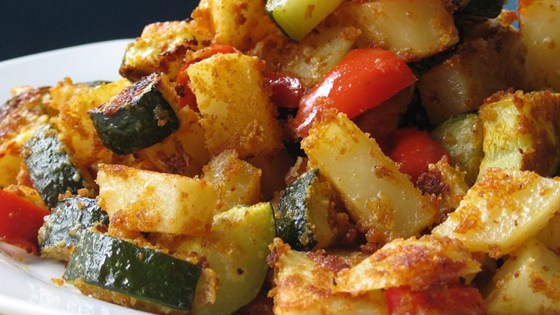 Cooking Health Zucchini and Potato Bake