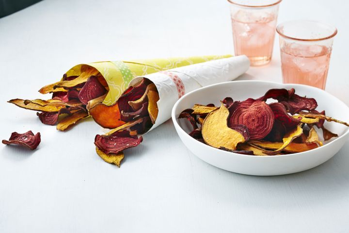 Cooking Child Colourful beetroot and sweet potato chips