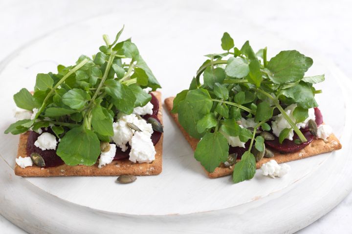 Cooking Child Goats cheese, beetroot, watercress and pepita