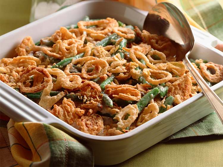 Готовим Meat No-Bake Green Bean Casserole With Crispy Onions