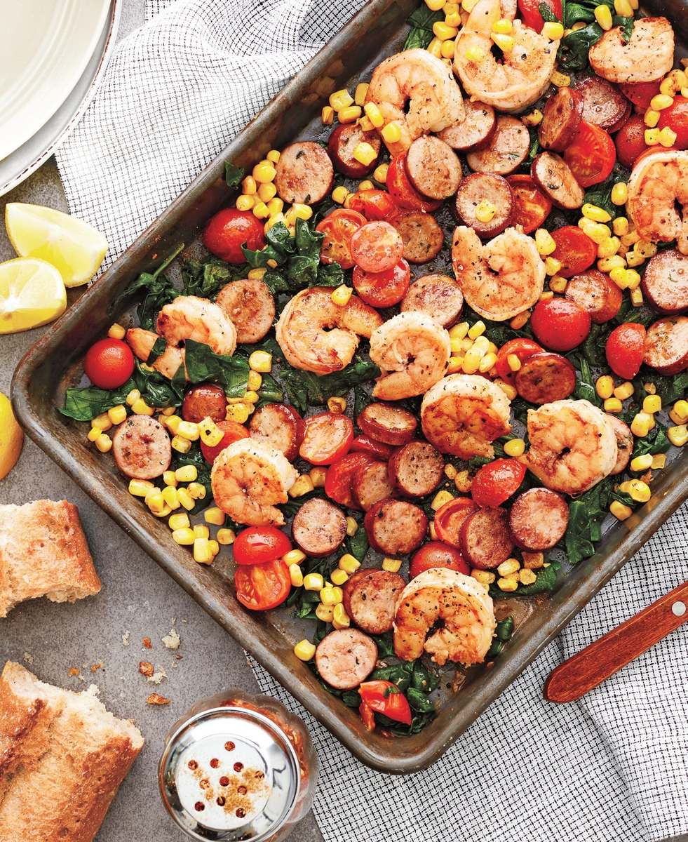 Готовим Meat Sheet-Pan Shrimp Bake