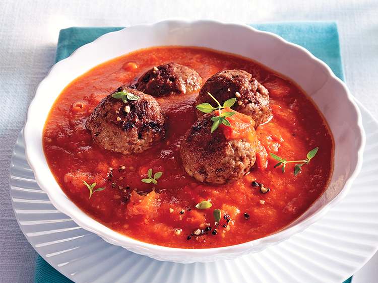 Готовим Meat Simple Italian Tomato Soup With Meatballs