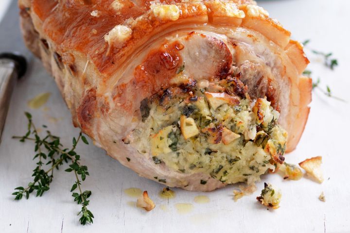 Cooking Meat Apple and thyme stuffing