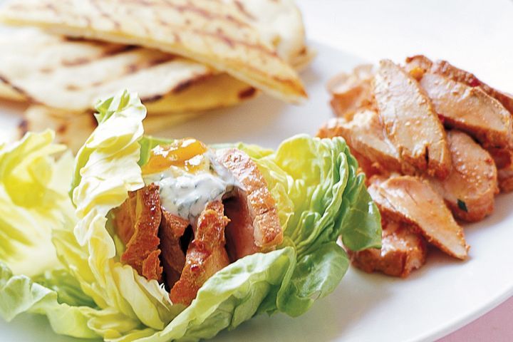 Готовим Meat Butter lettuce and pork wraps