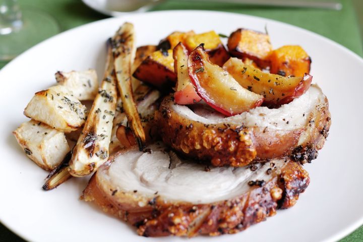 Cooking Meat Fennel, black pepper and lemon slow-roasted pork shoulder