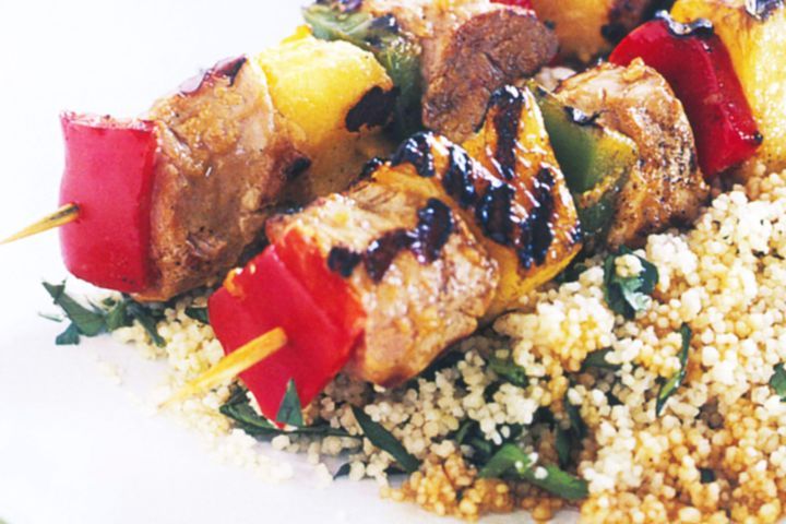 Готовим Meat Ginger pork skewers with couscous