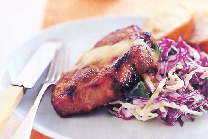 Готовим Meat Honey mustard pork with caraway coleslaw