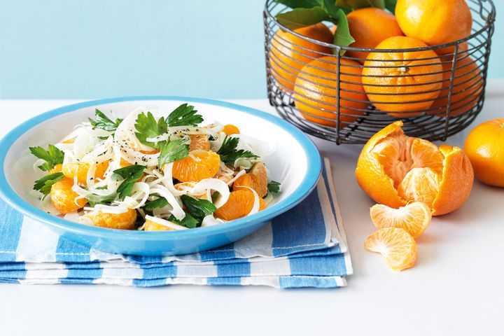 Cooking Meat Mandarin and fennel salad