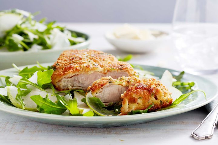 Cooking Meat Pork forequarter cutlets with lemon and herb crumb