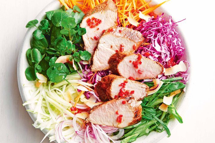 Готовим Meat Pork with Asian salad