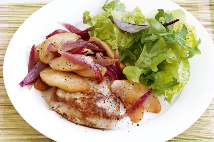 Готовим Meat Pork with balsamic apples