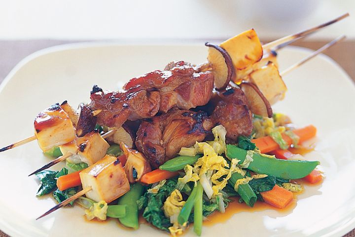 Готовим Meat Pork yakitori with shiitake mushrooms & tofu