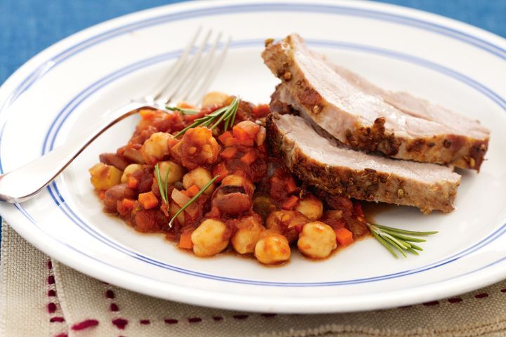 Готовим Meat Roast pork with chickpea stew