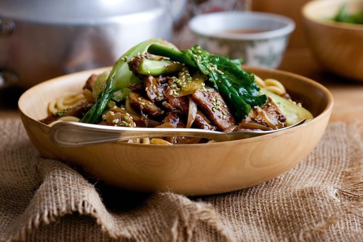 Cooking Meat Sesame pork with five-spice oyster sauce