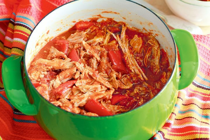 Cooking Meat Slow-cooked spicy pork