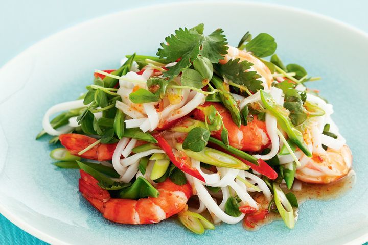 Cooking Salads Asian prawn noodle salad