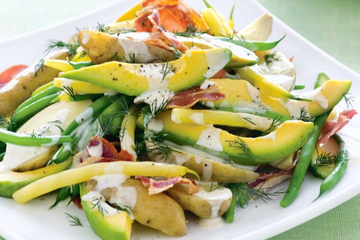 Cooking Salads Avocado and potato salad