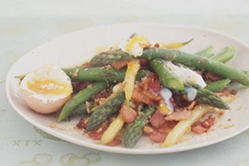Cooking Salads Bacon and asparagus salad
