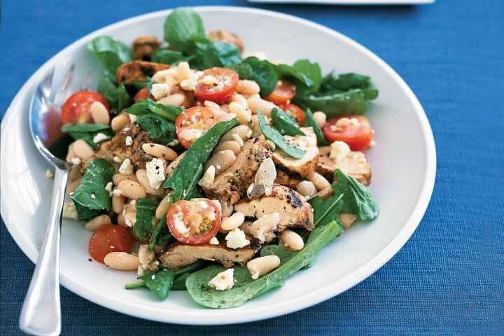 Cooking Salads Balsamic chicken and white bean salad