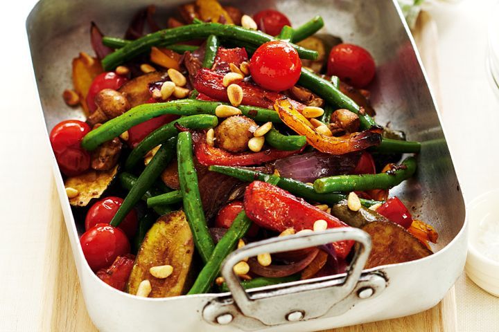 Cooking Salads Bean and roast vegetable salad