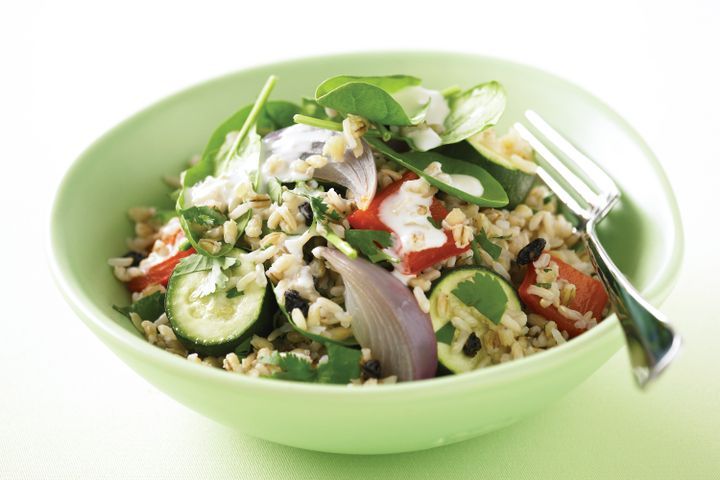 Cooking Salads Brown rice and barley salad