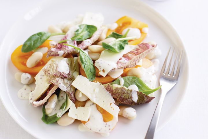 Cooking Salads Butter bean, feta and radicchio salad