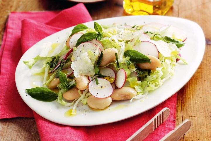 Cooking Salads Butter bean and radish salad