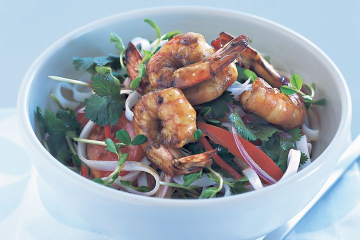 Cooking Salads Caramelised prawn salad