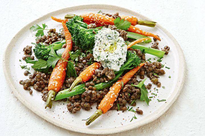 Cooking Salads Carrot and lentil salad