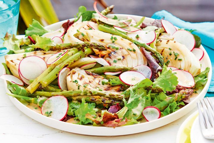Cooking Salads Chargrilled fennel and asparagus salad