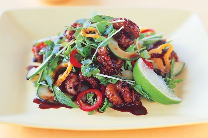 Cooking Salads Chargrilled octopus salad