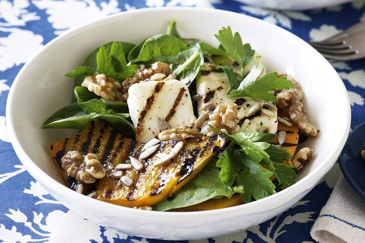 Cooking Salads Chargrilled pumpkin and haloumi salad