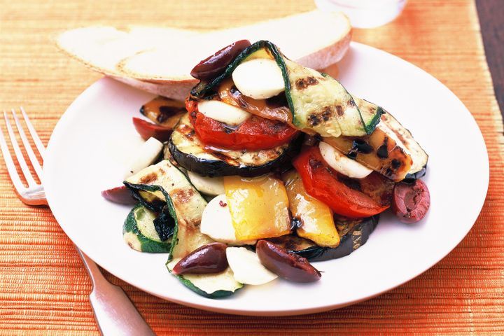 Cooking Salads Chargrilled vegetable and bocconcini salad