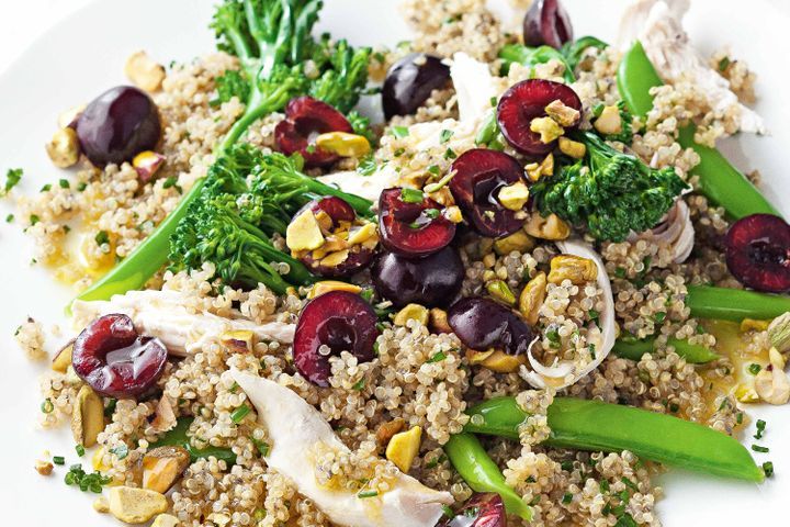 Cooking Salads Chicken, broccolini and quinoa salad