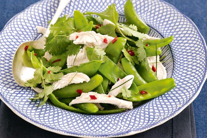 Cooking Salads Chicken and snow pea salad