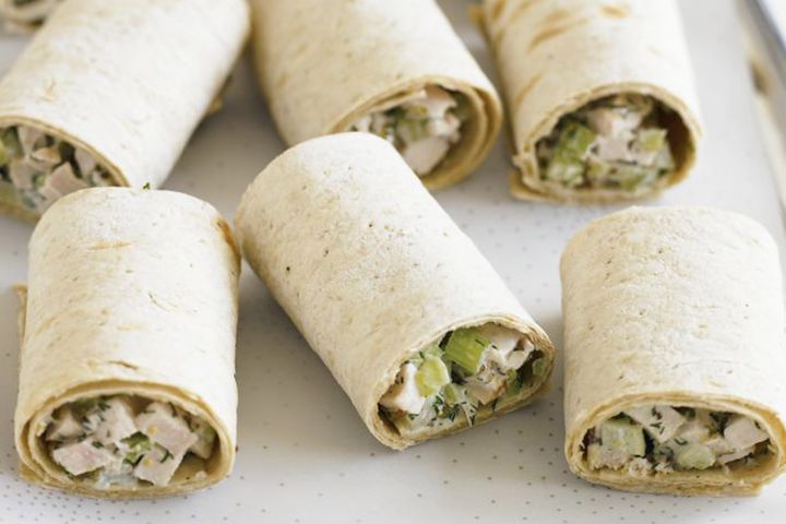 Cooking Salads Chicken salad parchment scrolls