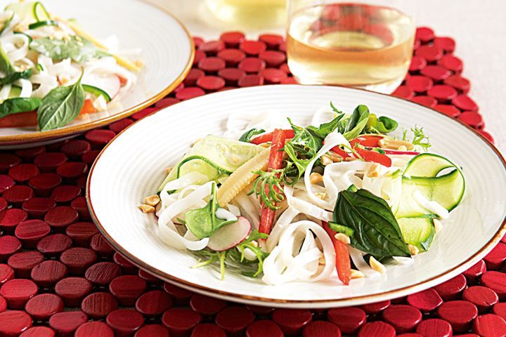 Cooking Salads Coconut and lime rice noodle salad