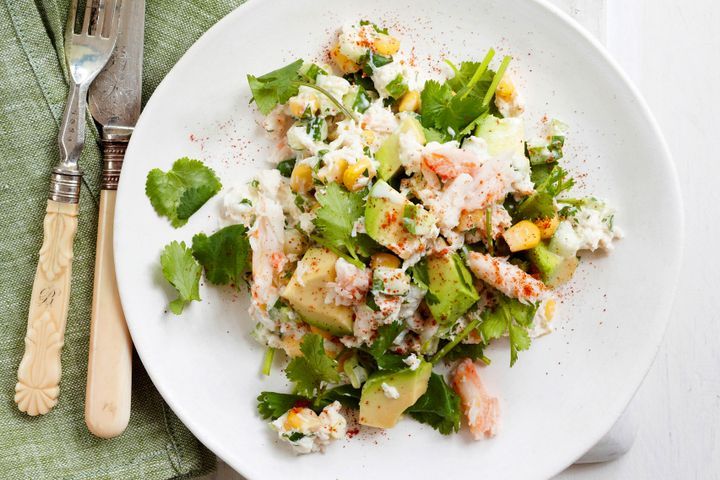 Cooking Salads Creamy avocado and crab salad