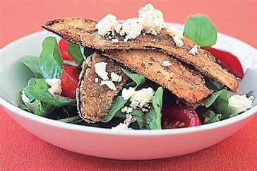 Cooking Salads Crumbed eggplant salad