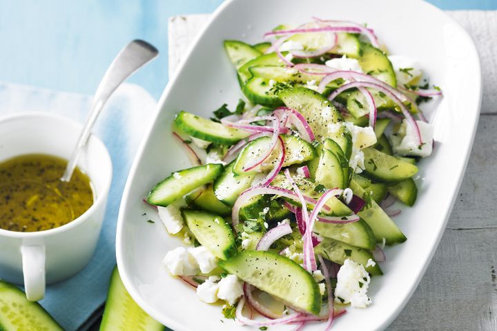 Cooking Salads Cucumber, mint & feta salad