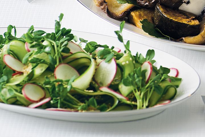 Cooking Salads Cucumber and radish salad with brown sugar dressing