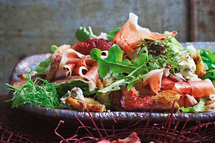 Cooking Salads Fig, prosciutto and radicchio salad