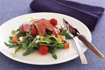 Cooking Salads Greek salad with lamb