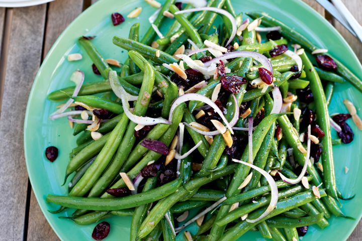 Cooking Salads Green bean and dried cranberry salad