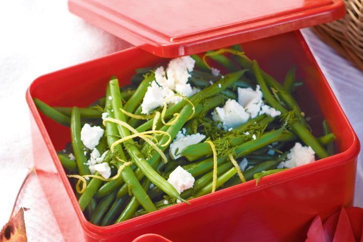 Cooking Salads Green bean and feta salad with dill