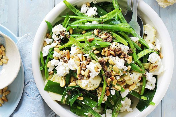 Cooking Salads Green bean and goats cheese salad