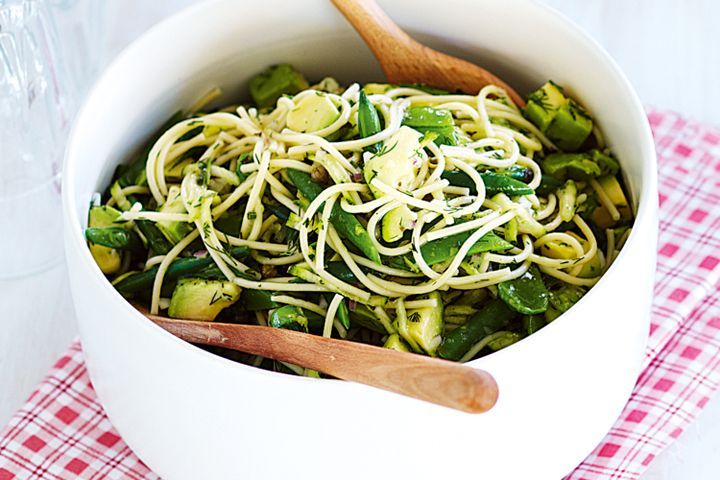 Cooking Salads Green bean and snow pea pasta salad