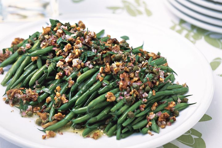 Cooking Salads Green bean salad with caper salsa